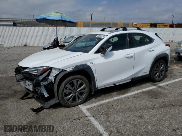2019 Lexus UX with VIN JTHU9JBH0K2008427, listed as a Copart auction lot 48340753 with 45,867 mi miles. Bid and sale history available at carsss.com. Image 1.