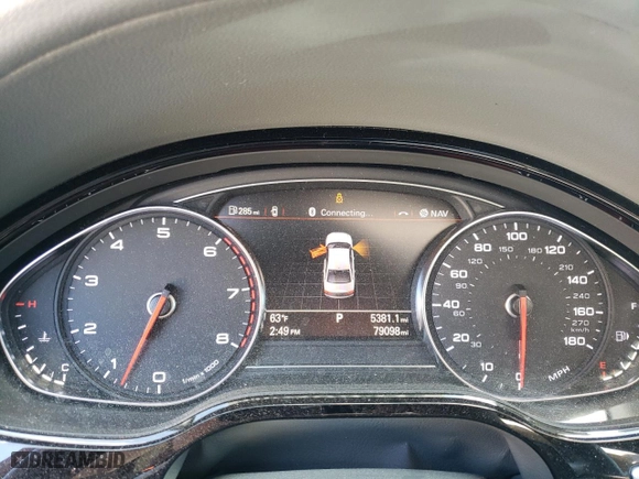2016 Audi A8 L 4.0T Sport with VIN WAU43AFD7GN016215, listed as a Copart auction lot 76303204 with 79,098 mi miles and Salvage Title. Bid and sale history available at carsss.com. Image 9.
