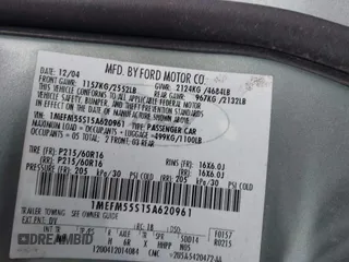 2005 Mercury Sable LS with VIN 1MEFM55S15A620961, listed as a IAAI auction lot 41532350 with 138,624 mi miles and . Bid and sale history available at DreamBid. Image 9.