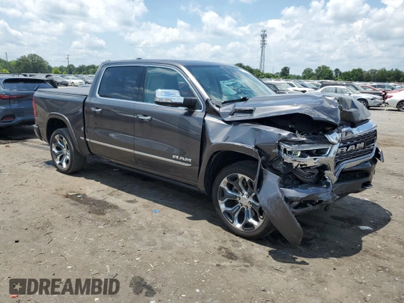 2020 Ram 1500 Limited with VIN 1C6SRFHT3LN194120, listed as a Copart auction lot 63048375 with 65,137 mi miles and Salvage title. Bid and sale history available at DreamBid. Image 4.