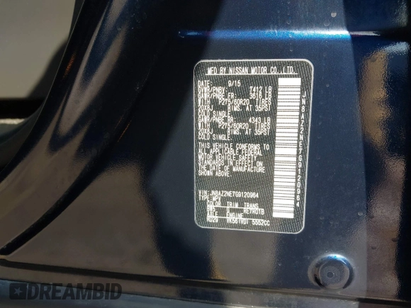 2016 Infiniti QX80 with VIN JN8AZ2NE7G9120964, listed as a IAAI auction lot 41897591 with 181,631 mi miles and . Bid and sale history available at DreamBid. Image 9.