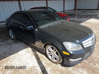 2012 Mercedes-Benz C-Class C 250 Sport with VIN WDDGF4HB4CR221410, listed as a IAAI auction lot 42030206 with 184,007 mi miles. Bid and sale history available at carsss.com. Image 1.