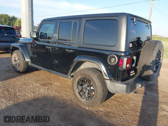 2023 Jeep Wrangler Sport S with VIN 1C4HJXDG2PW582318, listed as a IAAI auction lot 42011653 with 25,338 mi miles and . Bid and sale history available at DreamBid. Image 3.
