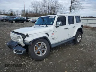 2020 Jeep Wrangler Unlimited Sahara High Altitude with VIN 1C4HJXEGXLW338859, listed as a Copart auction lot 47609555 with 70,465 mi miles and Salvage title. Bid and sale history available at DreamBid. Image 1.
