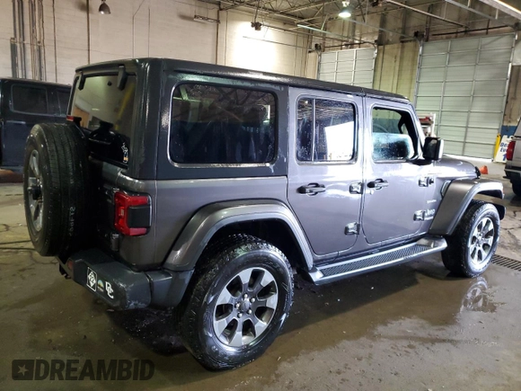 2018 Jeep Wrangler Unlimited Sahara z VIN 1C4HJXEG2JW101327, wystawiony jako Copart lot #49927255 z przebiegiem 72 671 mil mil oraz Czysty tytuł • Clean title. Historia ofert i sprzedaży dostępna na DreamBid. Obrazek 3.