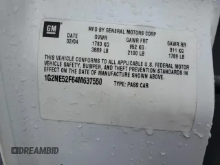 2004 Pontiac Grand Am SE with VIN 1G2NE52F64M637550, listed as a Copart auction lot 45557415 with 156,883 mi miles and Salvage Title. Bid and sale history available at carsss.com. Image 12.