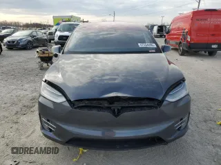 2020 Tesla Model X Long Range with VIN 5YJXCBE21LF263048, listed as a Copart auction lot 47554495 with Not Provided miles and Salvage Title. Bid and sale history available at carsss.com. Image 5.