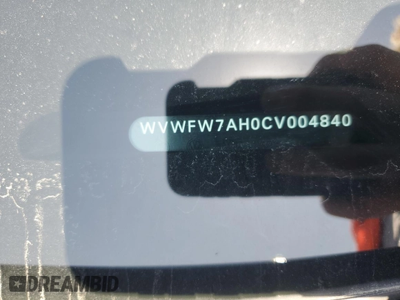 2012 Volkswagen Eos Lux with VIN WVWFW7AH0CV004840, listed as a Copart auction lot 51709625 with 98,724 mi miles and Clean Title. Bid and sale history available at DreamBid. Image 12.