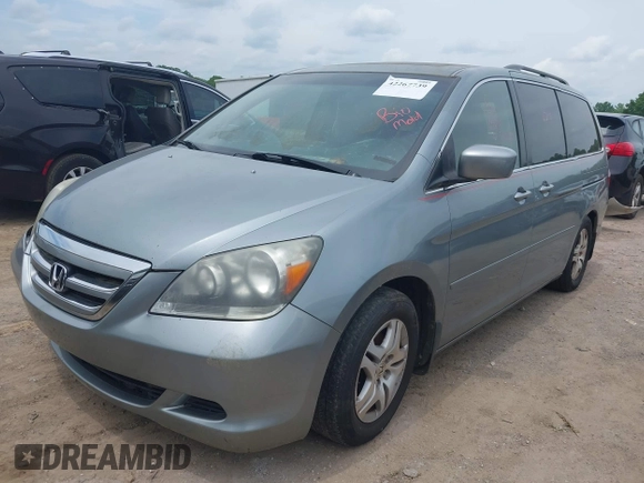 2005 Honda Odyssey EX-L with VIN 5FNRL38685B031644, listed as a IAAI auction lot 42267739 with 223,537 mi miles and . Bid and sale history available at DreamBid. Image 2.