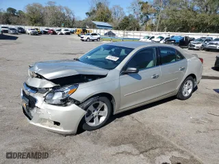 2015 Chevrolet Malibu LS with VIN 1G11B5SL1FF245360, listed as a Copart auction lot 49263295 with 115,709 mi miles and Salvage Title. Bid and sale history available at carsss.com. Image 1.