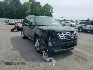 2017 Ford Explorer XLT with VIN 1FM5K8D88HGD74448, listed as a Copart auction lot 57061275 with 110,439 mi miles and Salvage title. Bid and sale history available at DreamBid. Image 14.