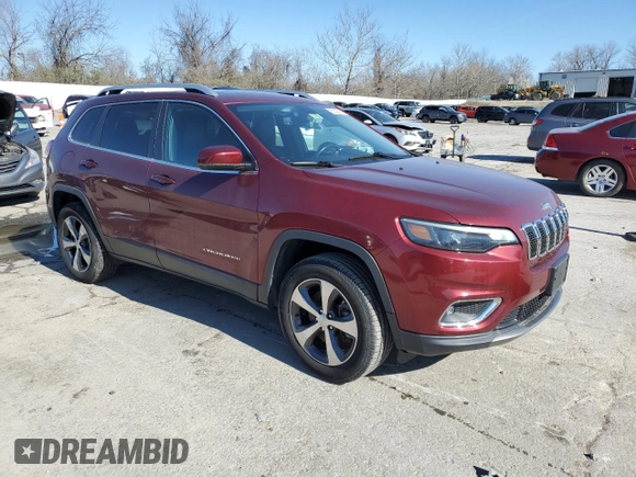 2019 Jeep Cherokee Limited with VIN 1C4PJMDX2KD404679, listed as a Copart auction lot 50390865 with 60,674 mi miles and Salvage Title. Bid and sale history available at carsss.com. Image 4.