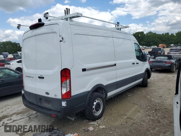 2023 Ford Transit Cargo with VIN 1FTBR1C83PKA24362, listed as a Copart auction lot 58766595 with 7,047 mi miles and Salvage title. Bid and sale history available at DreamBid. Image 3.