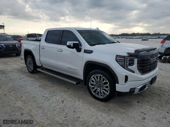 2023 GMC Sierra 1500 Denali Ultimate with VIN 1GTUUHEL8PZ158597, listed as a Copart auction lot 75350714 with 63,803 mi miles and Non Repairable. Bid and sale history available at carsss.com. Image 4.