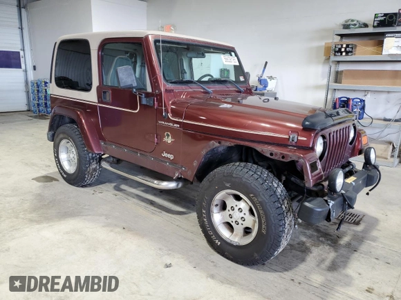 2002 Jeep Wrangler Sahara с VIN 1J4FA59S62P751858, выставлен на аукционе Copart как лот 56638165 с пробегом 270 770 миль миль и Списание • Salvage title. История ставок и продаж доступна на DreamBid. Изображение 4.