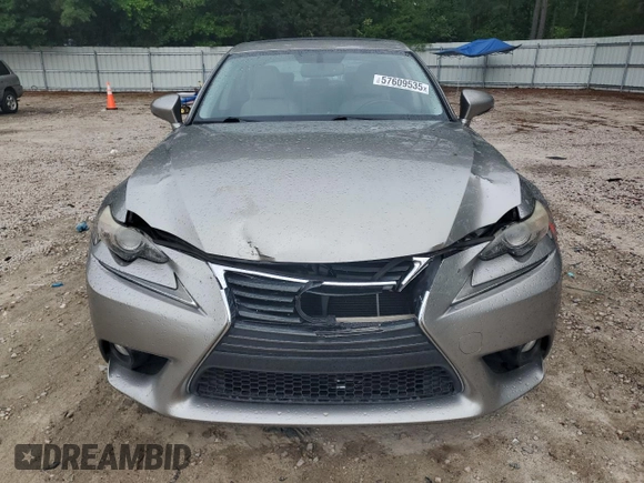 2014 Lexus IS 250 with VIN JTHBF1D25E5004997, listed as a Copart auction lot 57609535 with 100,597 mi miles and Salvage title. Bid and sale history available at DreamBid. Image 5.