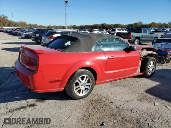 2005 Ford Mustang GT Deluxe with VIN 1ZVHT85H555246184, listed as a Copart auction lot 80784214 with 99,288 mi miles and Salvage Title. Bid and sale history available at DreamBid. Image 3.