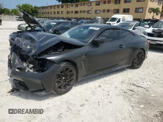 2025 BMW M4 Competition xDrive with VIN WBS33HK04SCS94755, listed as a Copart auction lot 58459765 with 7,764 mi miles and Non repairable. Bid and sale history available at DreamBid. Image 1.