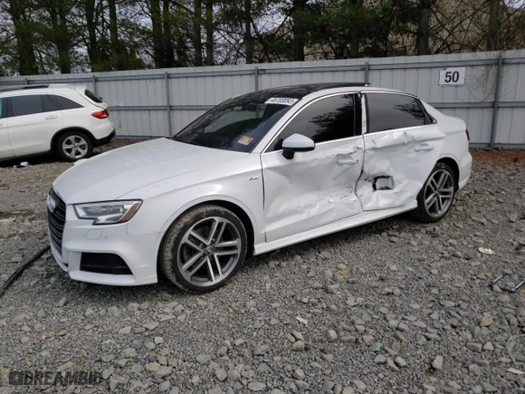 2017 Audi A3 Sedan Premium Plus with VIN WAUJ8GFF9H1047189, listed as a Copart auction lot 46703093 with 0 mi miles. Bid and sale history available at carsss.com. Image 1.