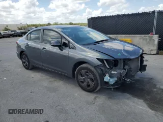 2013 Honda Civic LX with VIN 19XFB2F50DE093862, listed as a Copart auction lot 54734945 with 105,955 mi miles and Salvage Title. Bid and sale history available at DreamBid. Image 4.