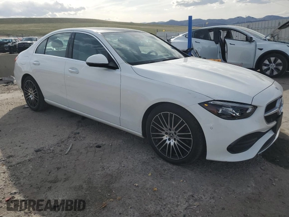 2023 Mercedes-Benz C 300 with VIN W1KAF4HB6PR142266, listed as a Copart auction lot 52414115 with 14,569 mi miles and Salvage Title. Bid and sale history available at DreamBid. Image 4.