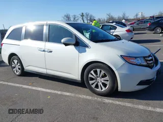 2014 Honda Odyssey EX-L with VIN 5FNRL5H65EB012528, listed as a IAAI auction lot 41951424 with 161,832 mi miles and . Bid and sale history available at DreamBid. Image 1.