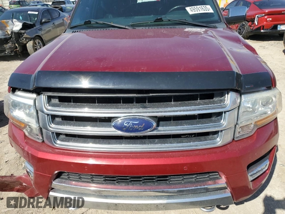 2015 Ford Expedition Max Platinum с VIN 1FMJK1MT7FEF29526, выставлен на аукционе Copart как лот 49591635 с пробегом Не указан миль и Чистый • Clean title. История ставок и продаж доступна на DreamBid. Изображение 14.