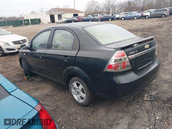 2007 Chevrolet Aveo LT with VIN KL1TG56677B153322, listed as a IAAI auction lot 41718496 with Not provided miles and . Bid and sale history available at DreamBid. Image 3.