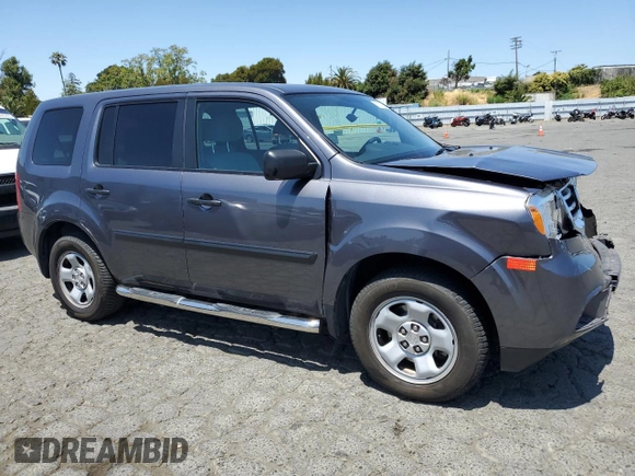 2014 Honda Pilot LX with VIN 5FNYF3H29EB026033, listed as a Copart auction lot 62529725 with 108,984 mi miles and Salvage title. Bid and sale history available at DreamBid. Image 4.