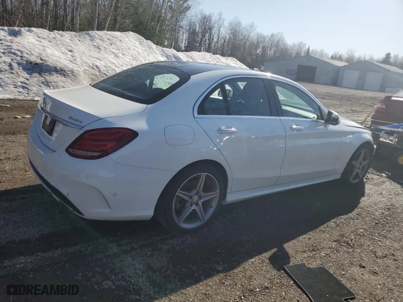 2016 Mercedes-Benz C-Class C 300 Luxury with VIN 55SWF4KB8GU153766, listed as a Copart auction lot 49605085 with 0 mi miles and Salvage Title. Bid and sale history available at carsss.com. Image 3.