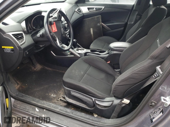 2017 Hyundai Veloster with VIN KMHTC6AD8HU318439, listed as a Copart auction lot 43322083 with 64,664 mi miles. Bid and sale history available at carsss.com. Image 7.