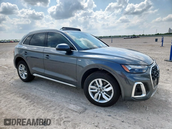 2024 Audi Q5 S line Premium with VIN WA1GAAFY6R2030890, listed as a Copart auction lot 59432555 with 33,671 mi miles and Salvage title. Bid and sale history available at DreamBid. Image 4.