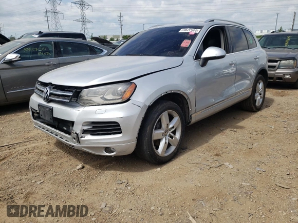 2012 Volkswagen Touareg Exec with VIN WVGEF9BP9CD009937, listed as a Copart auction lot 59622944 with Not Provided miles and Clean Title. Bid and sale history available at DreamBid. Image 1.