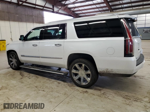 2016 Cadillac Escalade ESV Premium Collection with VIN 1GYS4JKJ9GR477678, listed as a Copart auction lot 52886535 with 161,722 mi miles and Salvage title. Bid and sale history available at DreamBid. Image 2.