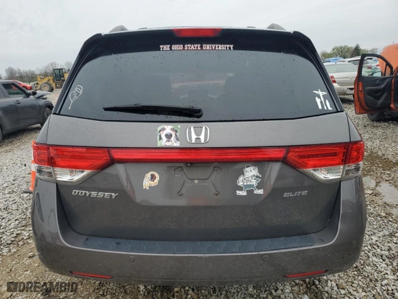 2015 Honda Odyssey Touring Elite with VIN 5FNRL5H91FB090767, listed as a Copart auction lot 51311705 with 174,818 mi miles and Salvage Title. Bid and sale history available at carsss.com. Image 6.