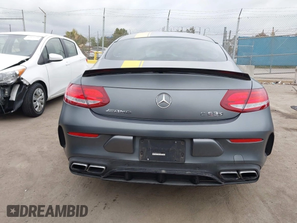 2017 Mercedes-Benz C 63 S AMG with VIN WDDWJ8HB1HF426693, listed as a IAAI auction lot 42042268 with 83,042 mi miles and . Bid and sale history available at carsss.com. Image 16.