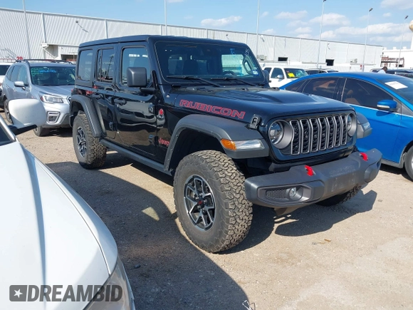 2024 Jeep Wrangler Rubicon with VIN 1C4PJXFG2RW276330, listed as a IAAI auction lot 41866339 with 23,168 mi miles. Bid and sale history available at carsss.com. Image 1.