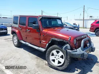 2008 Jeep Wrangler Unlimited Sahara with VIN 1J4GA59108L594193, listed as a IAAI auction lot 42272239 with 161,912 mi miles and . Bid and sale history available at DreamBid. Image 1.