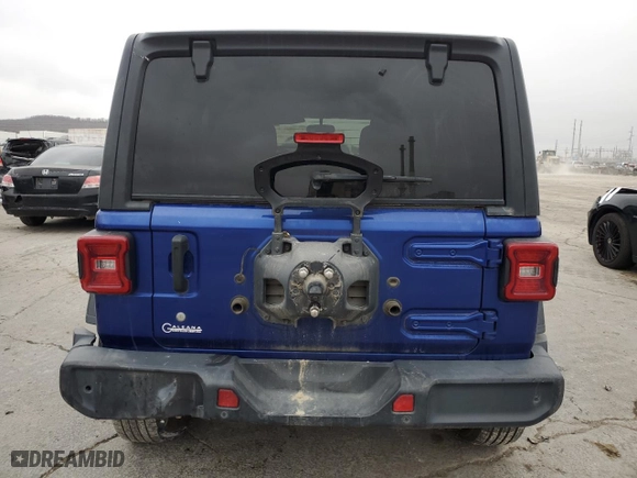 2020 Jeep Wrangler Unlimited Sport Altitude with VIN 1C4HJXDG4LW186904, listed as a Copart auction lot 43958065 with 141,677 mi miles and Clean Title. Bid and sale history available at carsss.com. Image 6.