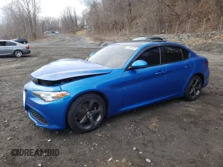 2018 Alfa Romeo Giulia with VIN ZARFAEDN9J7563315, listed as a Copart auction lot 47506033 with 0 mi miles. Bid and sale history available at carsss.com. Image 1.