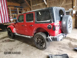 2021 Jeep Wrangler Unlimited Sahara z VIN 1C4JJXP64MW786392, wystawiony jako Copart lot #51800875 z przebiegiem 147 378 mil mil oraz Szkoda całkowita • Salvage title. Historia ofert i sprzedaży dostępna na DreamBid. Obrazek 2.