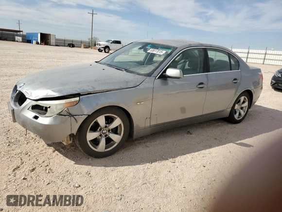 2007 BMW 5 Series 525i with VIN WBANE53507CW62811, listed as a Copart auction lot 53617015 with 268,813 mi miles and Clean title. Bid and sale history available at DreamBid. Image 1.