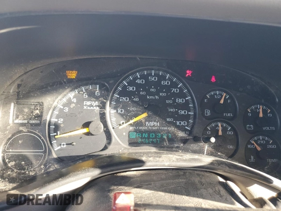 2000 Chevrolet Suburban LS with VIN 3GNEC16T6YG141156, listed as a Copart auction lot 75569064 with 246,247 mi miles and Salvage title. Bid and sale history available at DreamBid. Image 9.
