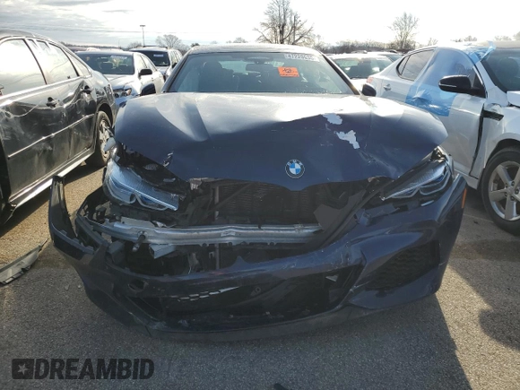 2020 BMW 8 Series M850i with VIN WBAGV8C02LCE55493, listed as a Copart auction lot 47229635 with Not provided miles and Salvage title. Bid and sale history available at DreamBid. Image 5.