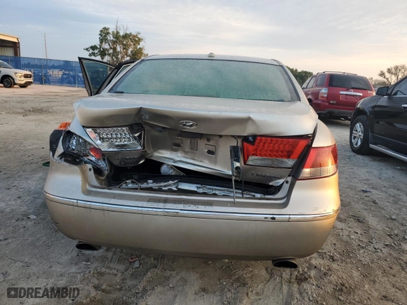 2007 Hyundai Azera SE with VIN KMHFC46F67A228508, listed as a Copart auction lot 71537224 with 123,218 mi miles and Salvage Title. Bid and sale history available at carsss.com. Image 6.