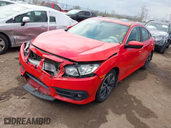 2017 Honda Civic Sedan EX-L with VIN 2HGFC1F77HH641750, listed as a IAAI auction lot 42029918 with 75,924 mi miles. Bid and sale history available at carsss.com. Image 2.