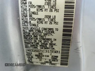 2001 Nissan Frontier XE z VIN 1N6DD26S71C315501, wystawiony jako Copart lot #55604945 z przebiegiem 202 275 mil mil oraz Szkoda całkowita • Salvage title. Historia ofert i sprzedaży dostępna na DreamBid. Obrazek 13.