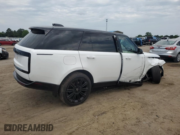 2024 Land Rover Range Rover SE with VIN SALKPBFU4RA209767, listed as a Copart auction lot 55828995 with 15,212 mi miles and Salvage title. Bid and sale history available at DreamBid. Image 3.
