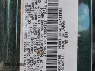 2001 Toyota Prius with VIN JT2BK12U510024958, listed as a Copart auction lot 66286434 with 149,379 mi miles and Salvage Title. Bid and sale history available at carsss.com. Image 13.