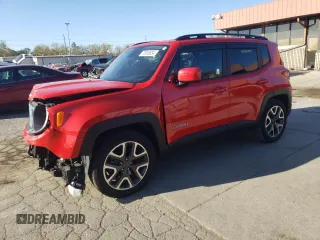 2016 Jeep Renegade Latitude with VIN ZACCJABT6GPD83969, listed as a Copart auction lot 75068834 with 54,768 mi miles and Salvage Title. Bid and sale history available at carsss.com. Image 1.